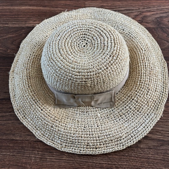 FLORABELLA Marcella Crochet Raffia Hat with Ribbon Trim main image 6